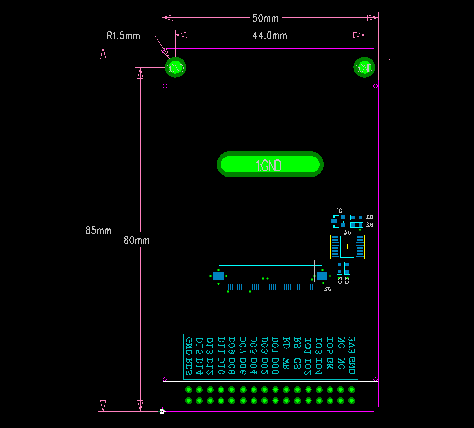 SeeedStudio GD32 RISC-V kit with LCD dimensions lcd